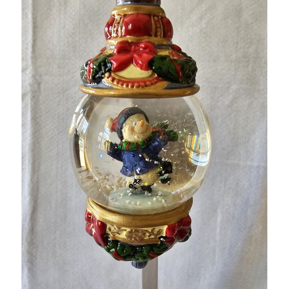 Kirkland Signature 5" Glass Water Globe Christmas Ornaments Ice Skating Snowman